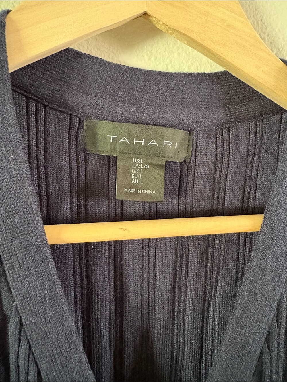 Tahari Navy Sleeveless Ribbed Button-Front Midi Dress Large - Picture 3 of 5